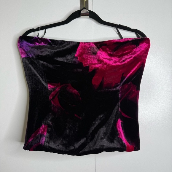 Retrofete - Nat Top - Velvet floral tube top size large RTR - Picture 3 of 9